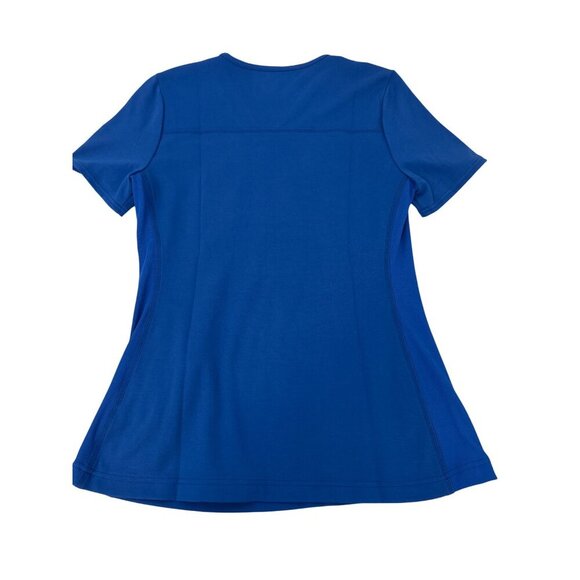 Jaanuu Fit & Flare Scrub Top, Navy Blue, V-Neck Short Sleeve, Size: M, NWT - Picture 9 of 9